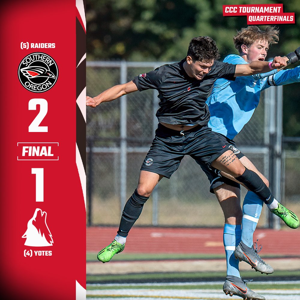 SOURaiders's tweet photo. FINAL: A late-night CCC Tournament win puts @SOUMensSoccer back in the semifinals!

🔴 13' Alan Gaytan (Villegas)
🔴 73' Sam Walker (Addie, Gaytan) https://t.co/LXAIJ4Lf6r