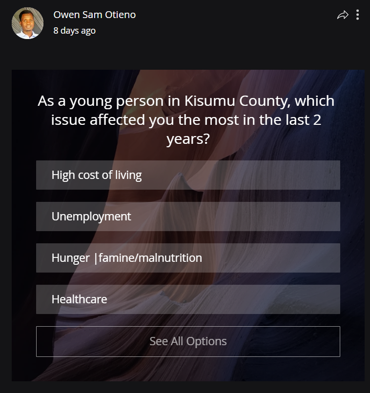 NYC_YouthVoice's tweet photo. What issues affecting youth would you like to be included in the County Youth Policies?
Your voice matters
Visit https://t.co/WG9HVz7Kon to register.
Engage with fellow youth in formulating county youth policies.
Kama sio sasa,ni sasa ivi!
@MargaretKiogora @KIPPRAKENYA
#CYDP https://t.co/bhRf8LoDbO