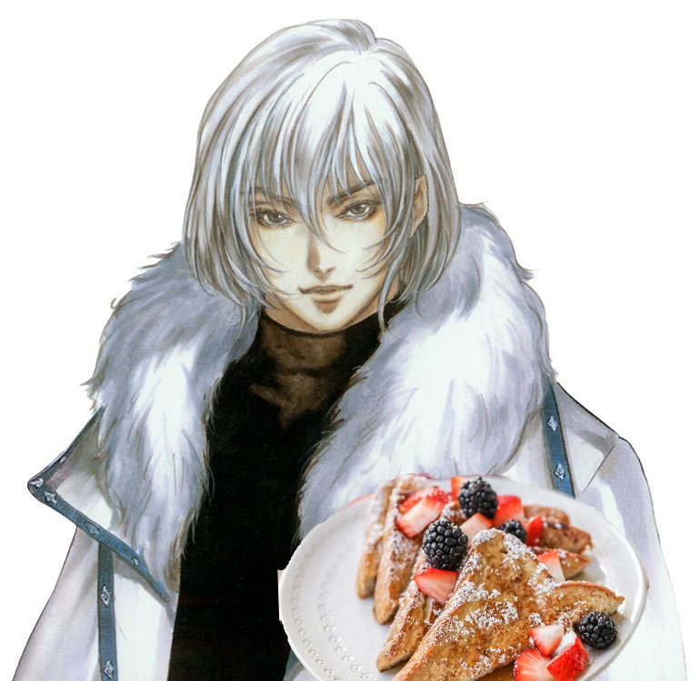 Well, cleaning crew, it is time to begin, is it not? We must clean Castlevania for our party. However. Let us all share a meal before this work...as companions. <a href="/StealthInABox/">Ｓ． Ｓｎａｋｅ</a>, <a href="/LeaderStarWolf/">Wolf O'Donnell</a>, <a href="/LegendaryAuras/">Mega Lucario</a>...would you care for some french toast?