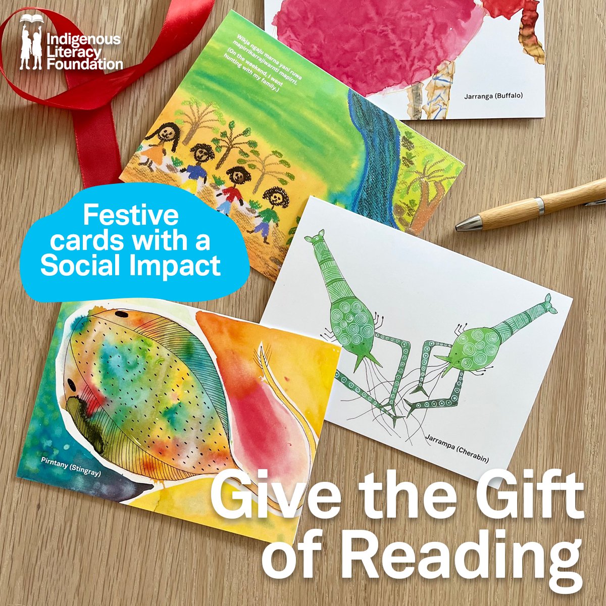 IndigenousLF's tweet photo. Have you seen our beautiful festive cards? 😍
Each card represents the gifting of two, five, or ten books to remote Communities. Find out more via https://t.co/NqO6gUQeY0
#festivecards #givingseason #socialjustice https://t.co/7ZLUFc886k