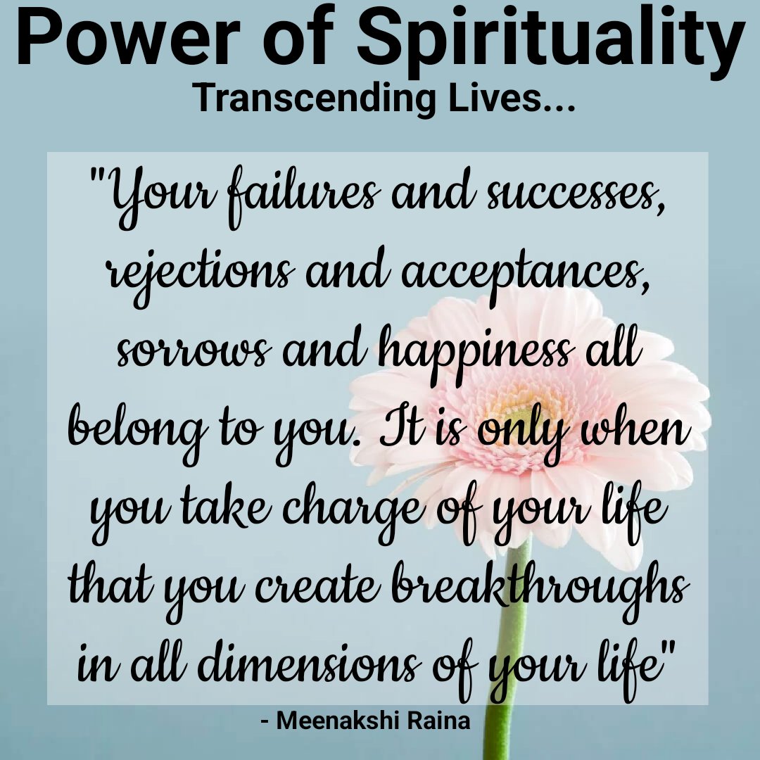 meenakshraina's tweet photo. To dwell in this world in human costume, we are bound to meet both pleasant and unpleasant experiences.
Our responsibility towards our life either creates our choicest destiny or makes us dwell as a victim. So what are you going to choose?
#powerofspirituality
#goodqn https://t.co/rv9H0D9ZHW