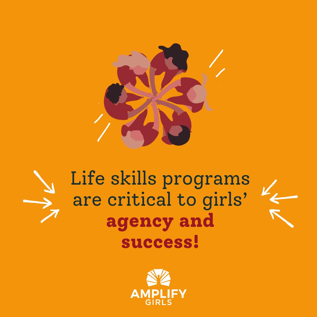 AMPLIFY_Girls's tweet photo. Life skills programs are critical to girls’ agency and success! 

Our partner community orgs run girl-tailored life skills programs that give girls the tools they need to develop their agency and thrive.

Learn more about their impact: https://t.co/XMcdC90xuR
#AMPLIFYHer https://t.co/ki2Y5bt988