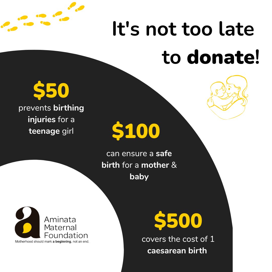 We are now in our 2nd week of the #AMFWalkingChallenge2022!

It's s not too late to do your part in ending preventable infant and maternal mortality in Sierra Leone.

Here are some examples of how your donation raised will be saving lives of mothers and children in Sierra Leone.
