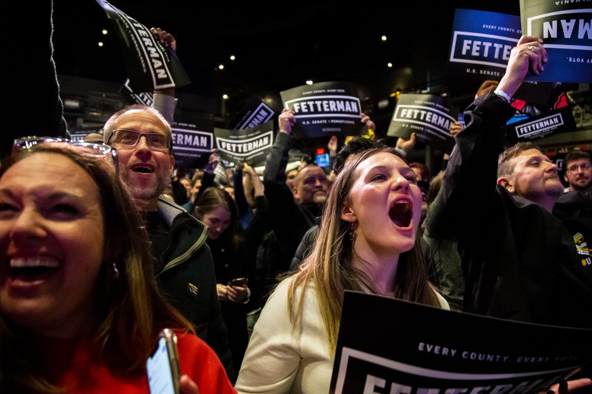 Alexandra Wimley (@alexandrawimley) on Twitter photo Supporters react as CNN calls the race and John Fetterman takes the stage to accept his win of the U.S. Senate race against Mehmet Oz tonight at his election night event at Stage AE on the North Shore. Supporters react as CNN calls the race and John Fetterman takes the stage to accept his win of the U.S. Senate race against Mehmet Oz tonight at his election night event at Stage AE on the North Shore.