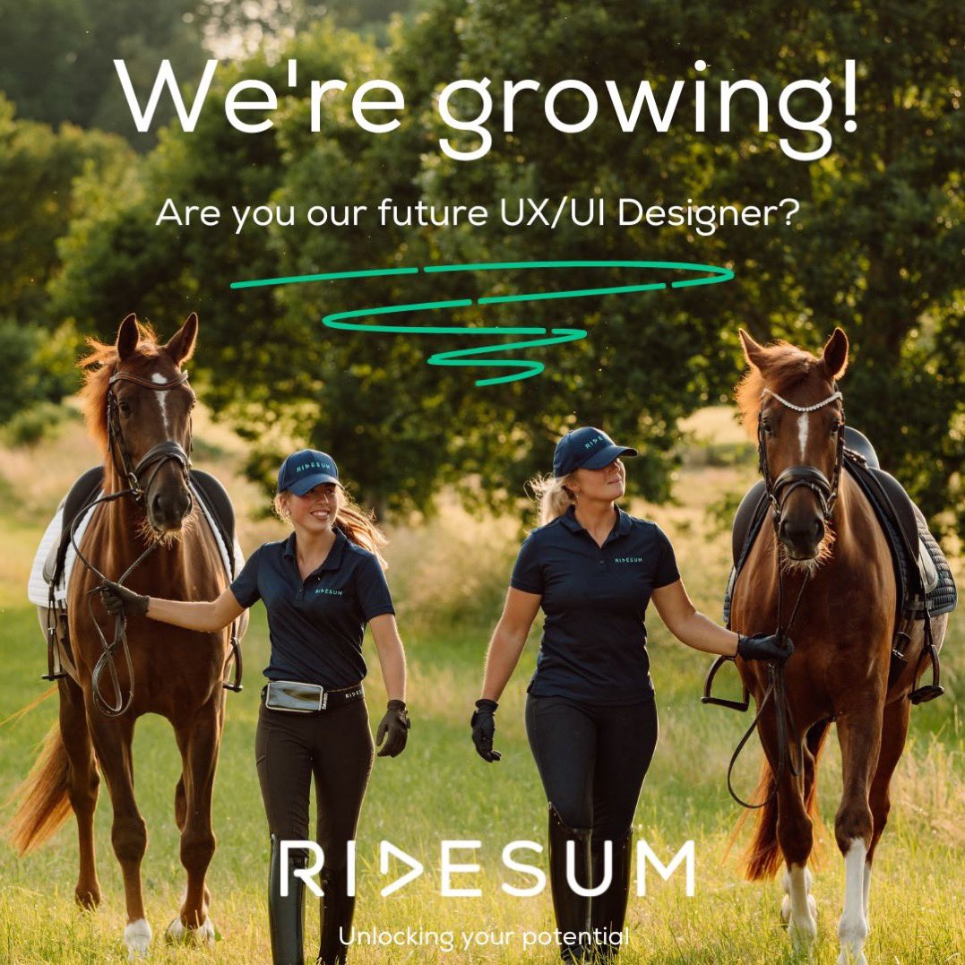 Hey there! UX/UI Designer looking for a new exciting opportunity? Check this out: ridesum.com/en/work-with-u…

Do you know anyone who would fit for this role? Give'em a heads-up! 

#horsetech #openposition #newcareer #nyttjobb  #equestrian #ridsport #pferde #ux #ui