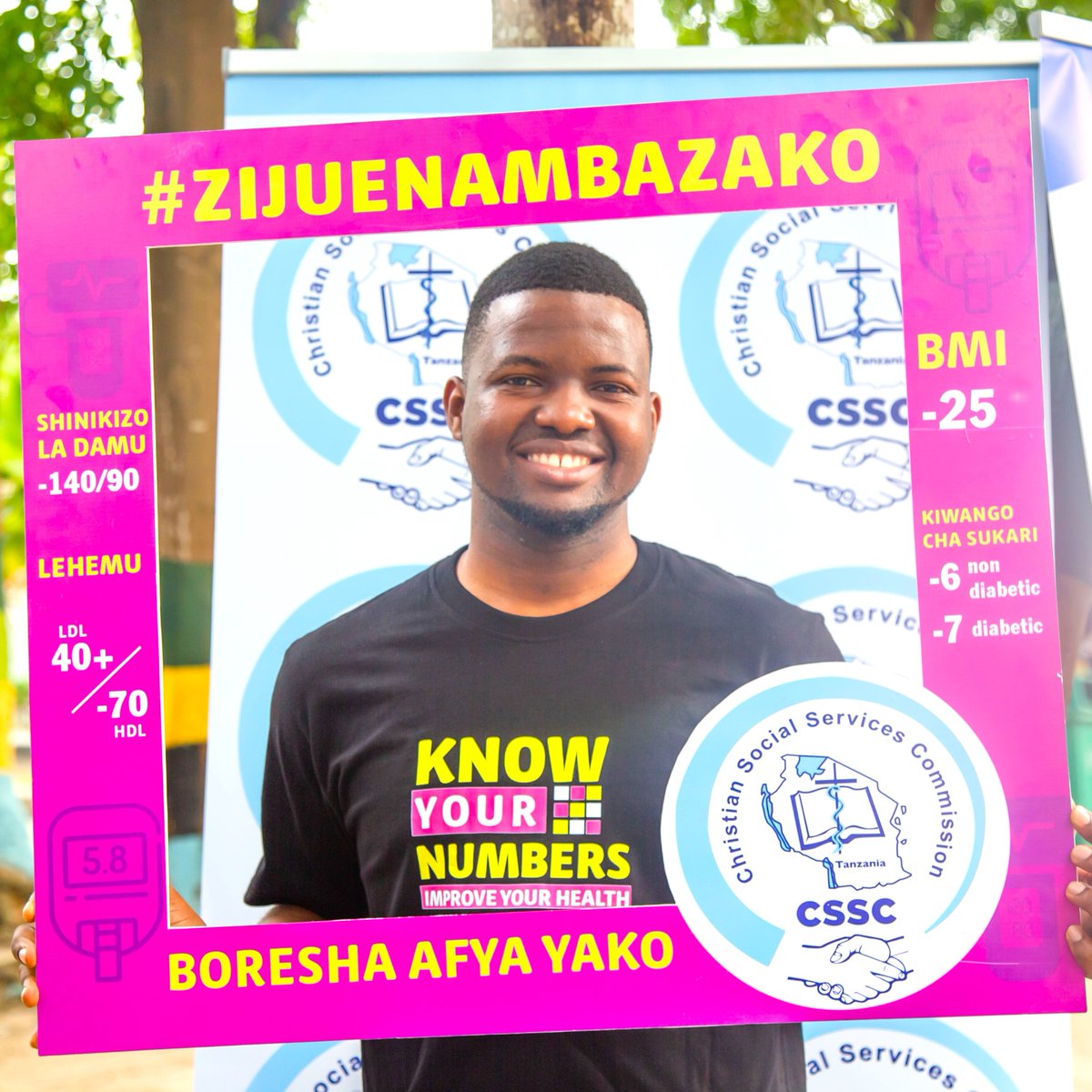 In 2019, CSSC launched a public awareness campaign  #KnowYourNumbersCampaign motivating the public to know and maintain their BMI, BP, Blood sugar and Cholesterol levels to prevent themselves from #NCD.
#BadiliMtindowaMaishaBoreshaAfya
#NCDWeek #Tanzania