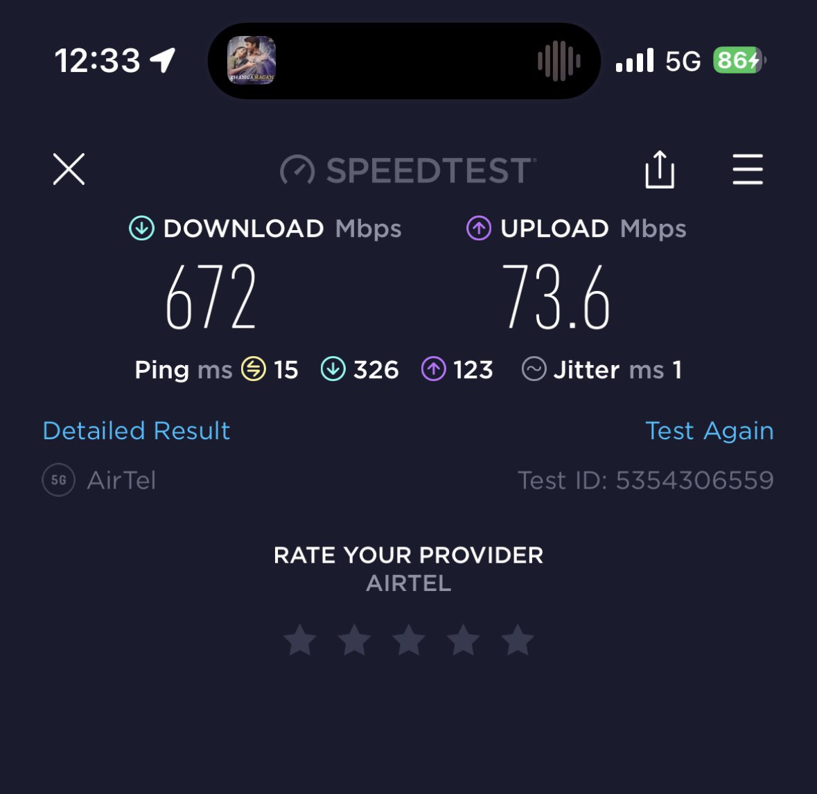 ppraneshkumar's tweet image. Airtel 5G on iPhone in Chennai @iRobinPro @Siva_Bharani @geekyranjit @ssrivatsan