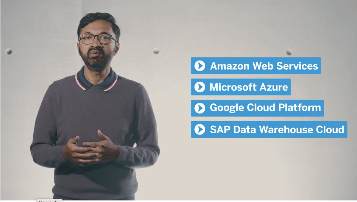 #SAPTechEd #SAPBTP #Usecase :Combine and explore business-critical data from <a href="/SAP/">SAP</a> business applications with data from your #AWS, #MicrosoftAzure, and #GoogleCloud data services by using  SAP Data Warehouse Cloud

Watch video by <a href="/anirban_dgm/">Anirban Majumdar</a> : youtu.be/1BBe5pDnr7Q

<a href="/SAPdevs/">SAP Developers</a>