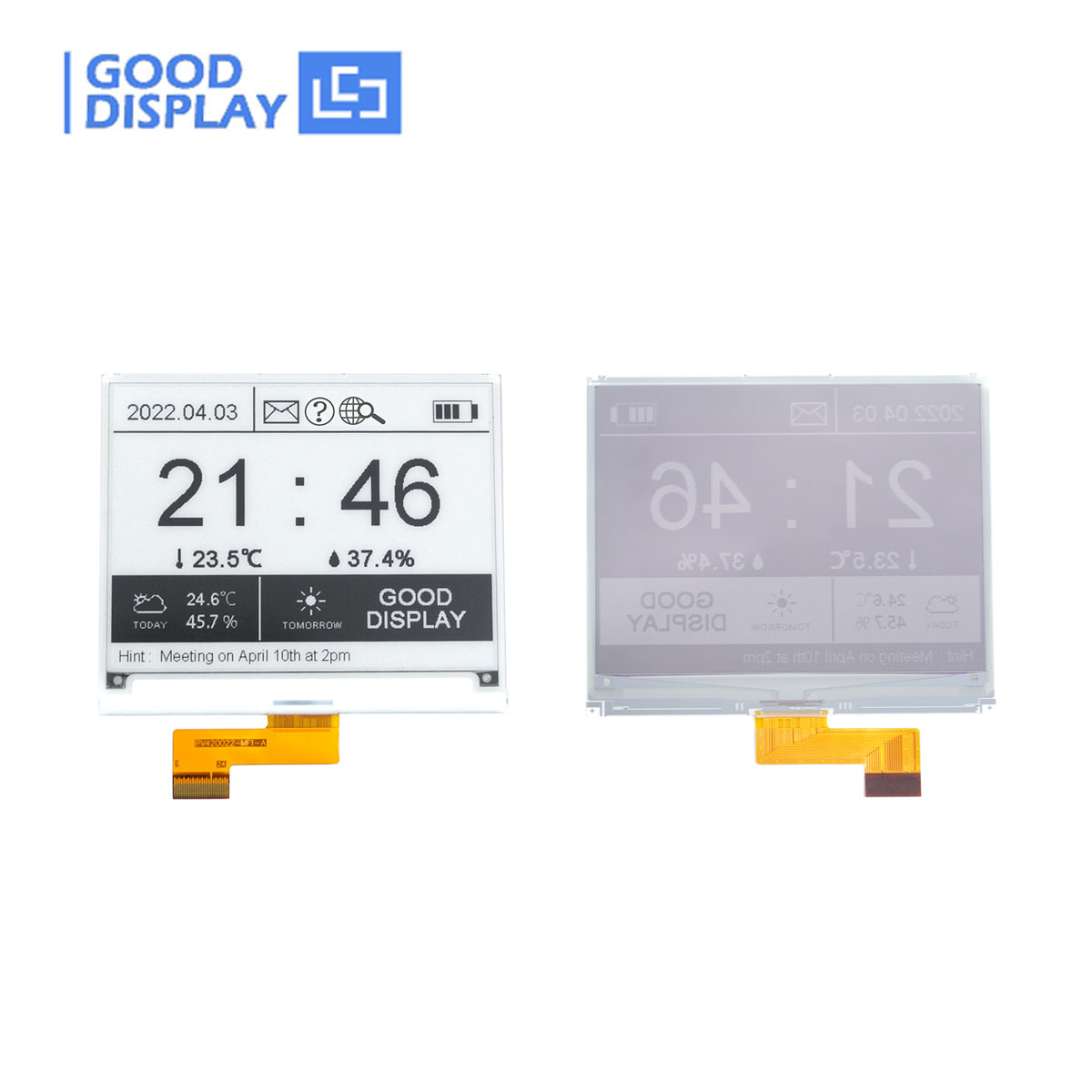 GoodDisplayCN's tweet photo. Howdy~! NEW COMING SOON.
4.2 inch E-paper display GDEQ042T81, dot matrix, Reso 400(H)×300(V). Soon shall attach a demo video and also product page revealing more for you.

#GoodDisplay #epaper  #lowpower https://t.co/GkDbfhtuRL