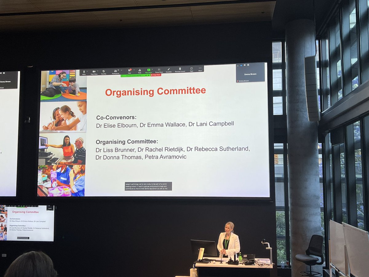 <a href="/DrKimba/">Kimberley Docking</a> thanking our fantastic organizing committee for the <a href="/Sydney_Uni/">University of Sydney</a> Speech Pathology Research Symposium- such a fantastic program today.also thanks to @BurnsSyd for opening our symposium today, <a href="/FionaKumfor/">A/Prof Fiona Kumfor</a> <a href="/AndrewJBaillie/">Andrew Baillie</a> our keynote speakers.