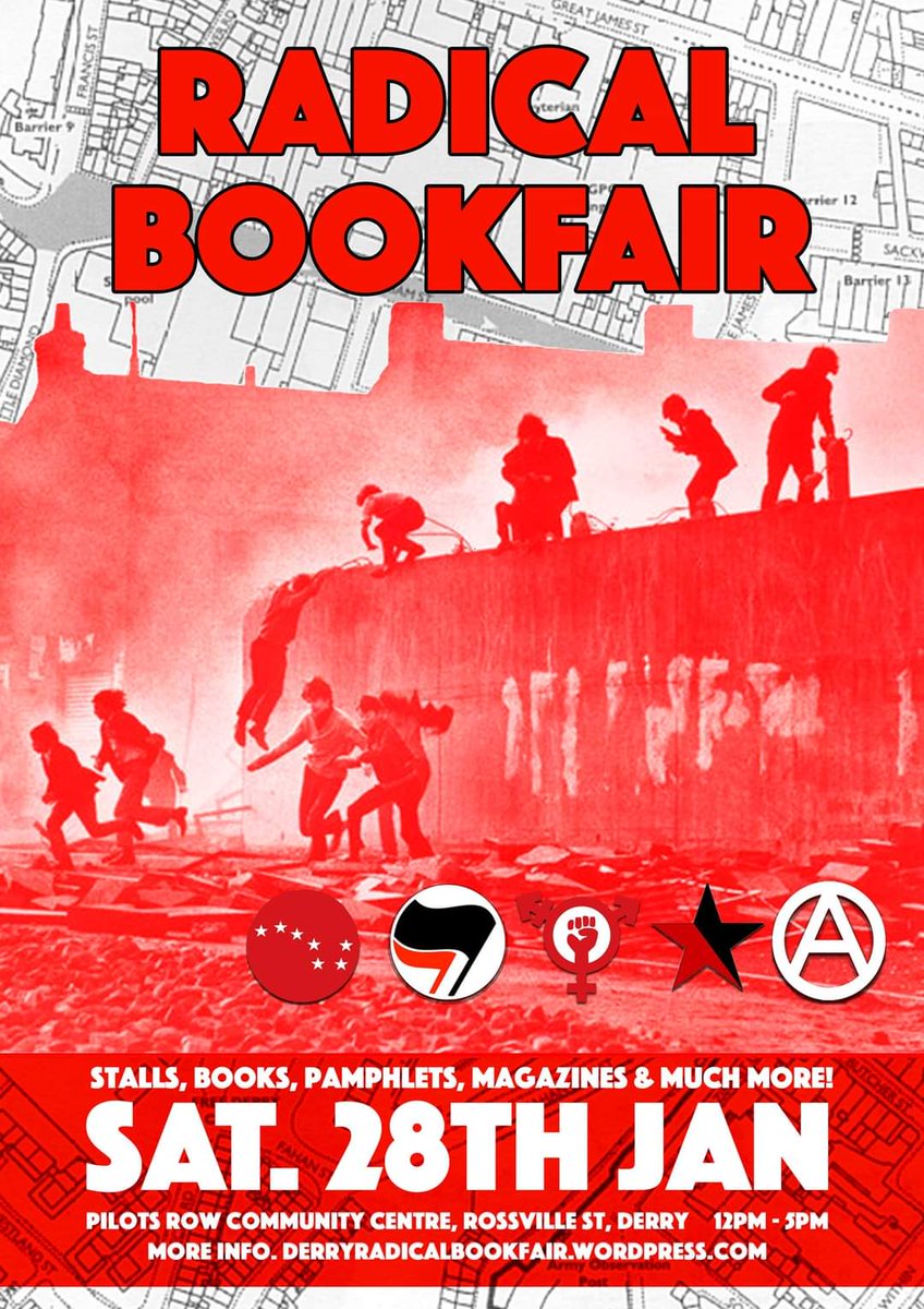 DERRY TO HOST THE 7TH ANNUAL RADICAL BOOK FAIR

@PMPressOrg @Activedistro @acrataireland @BelfastIWW
@iww @AKPressDistro @ainrialaithe @Active_Books @PlutoPress @GrimKim @ConnollyBooks @Freedom_Paper @IndustrialWrkr
derryradicalbookfair.wordpress.com/2022/11/08/der…