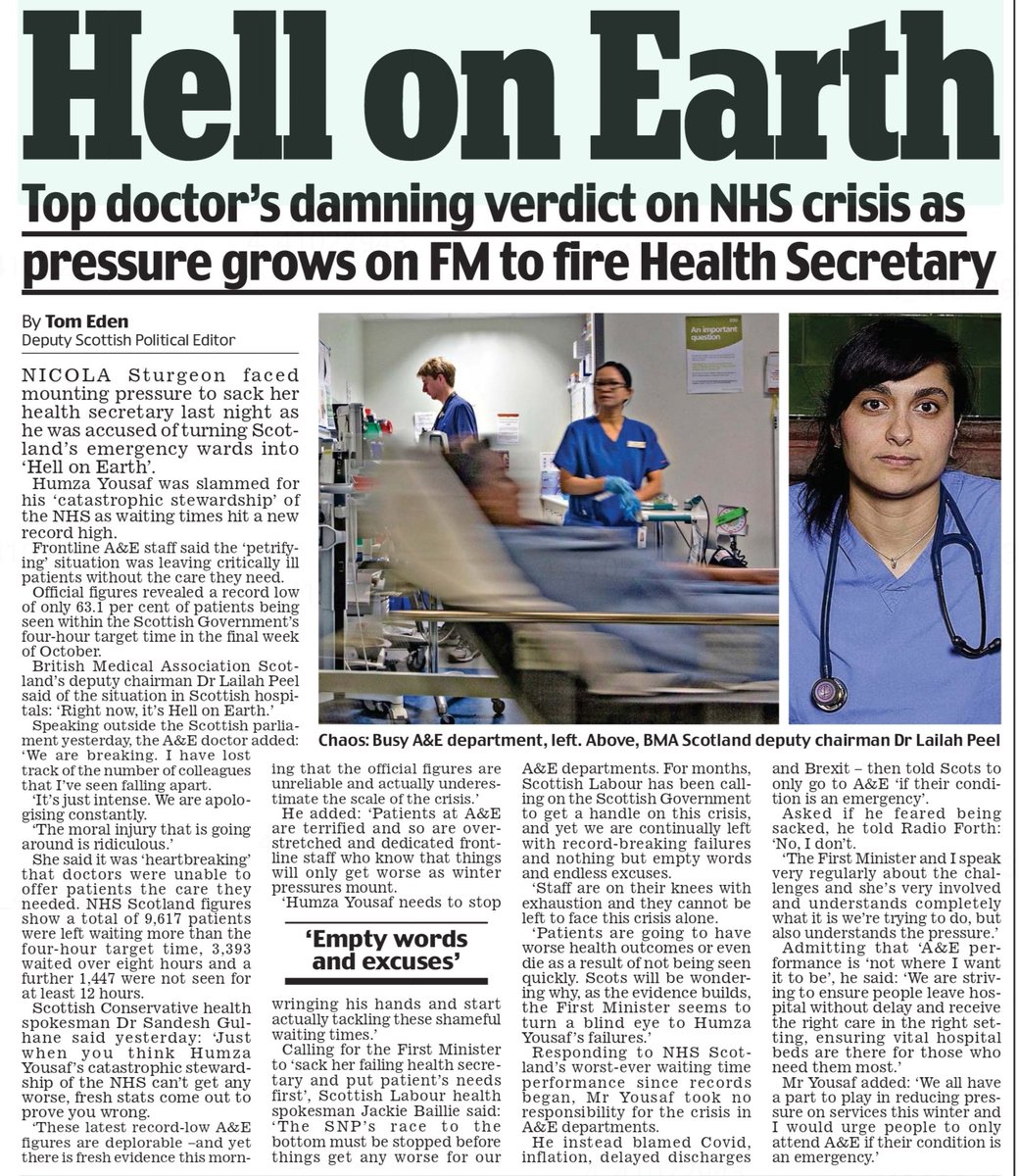 AgentP22's tweet image. Why are we still having to suffer this incompetent Health Minister?

Humza Yousaf should pack up his scooter and go.

#SackHumza