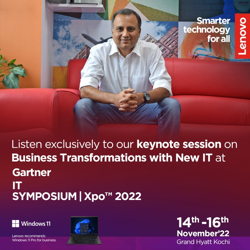 Lenovo_in's tweet photo. #LenovoatGartner

Business Transformations with New IT – join us for an exclusive keynote session with Shailendra Katyal on 14th November to understand how #Lenovo is providing customizable, #sustainable, and secure #ITsolutions for businesses of today.

#GartnerSYM India