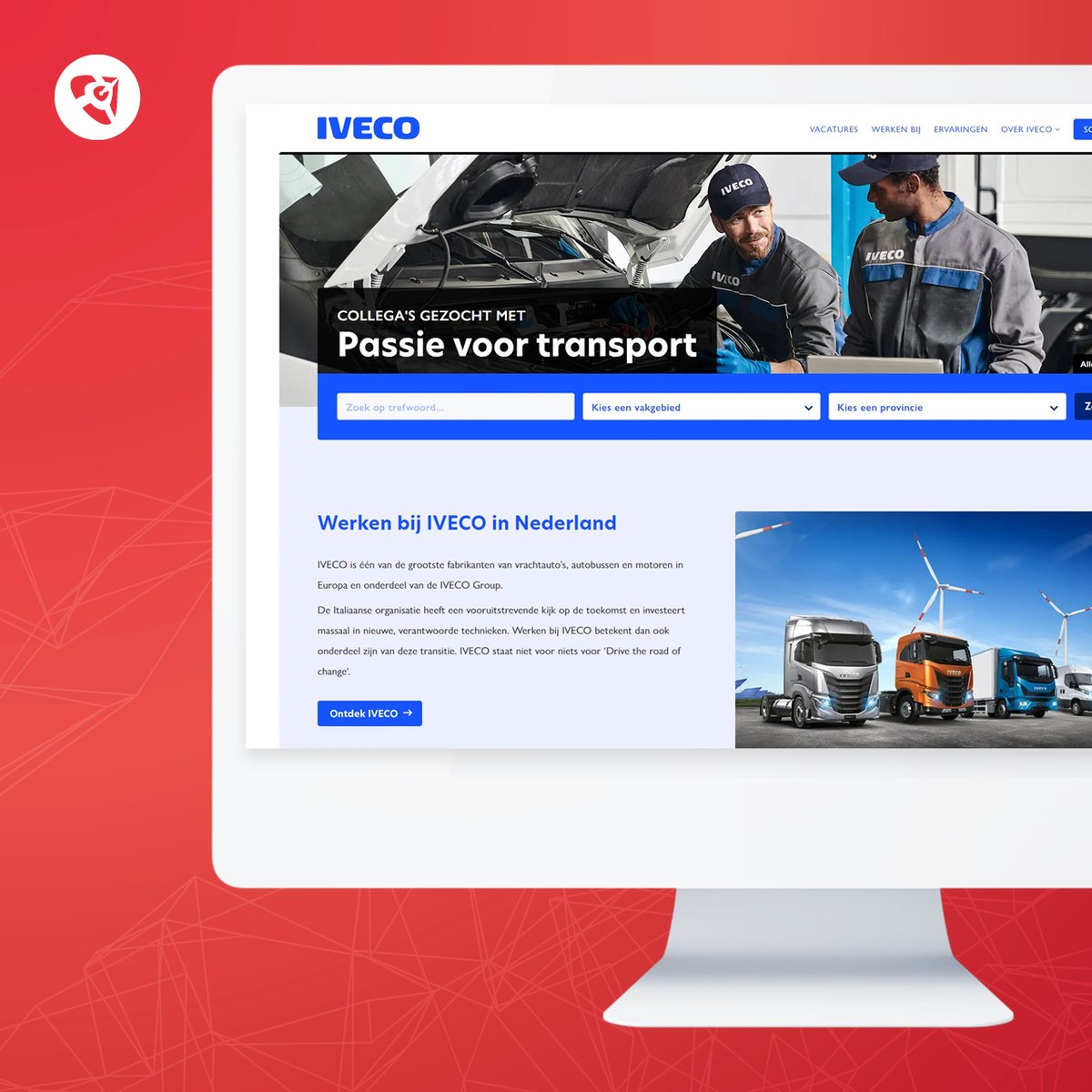 FireMultimedia's tweet photo. In opdracht van IVECO Nederland hebben we een nieuwe website voor de werving van personeel mogen ontwerpen en ontwikkelen. Solliciteren kan makkelijk en snel via de website. De IVECO dealers kunnen via het afgeschermde gedeelte zelf hun vacatures plaatsen.

#Webdesign #Rijen https://t.co/KknDWJSfSe