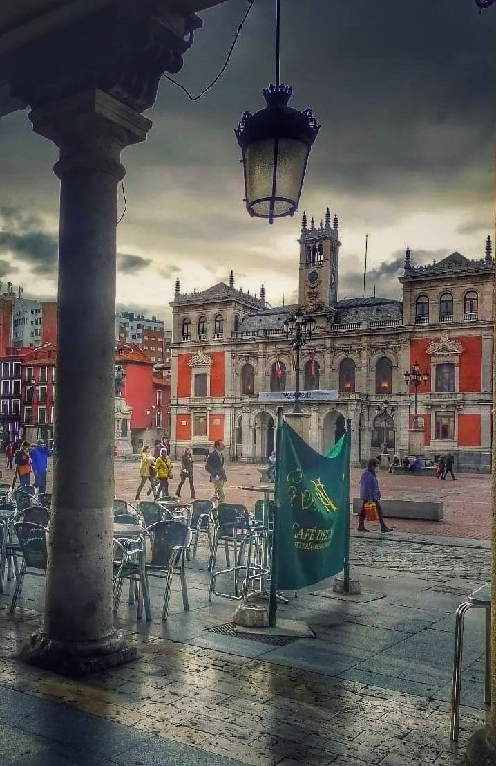 Nada la afea, incluso los días nublados y de lluvia, ella resplandece. 
Qué tengáis un feliz miércoles.
#9noviembre #Valladolid