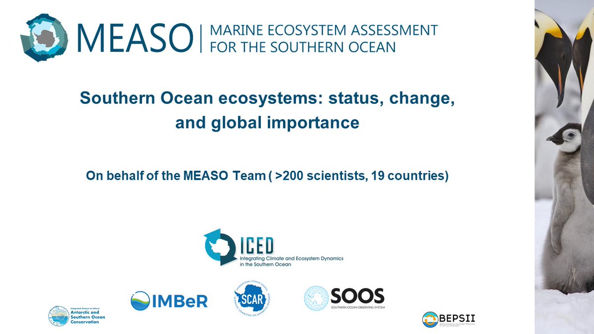 MEASO20's tweet photo. The MEASO - Marine Ecosystem Assessment of the Southern Ocean - presentation at #COP27 begins with input from over 200 scientists from 19 countries around the world! @SOOSocean @SCAR_Tweets @BEPSII_seaice @imber_ipo @AntarcticaSouth @ICEDantarctic @BAS_News https://t.co/fD70xOZWpM