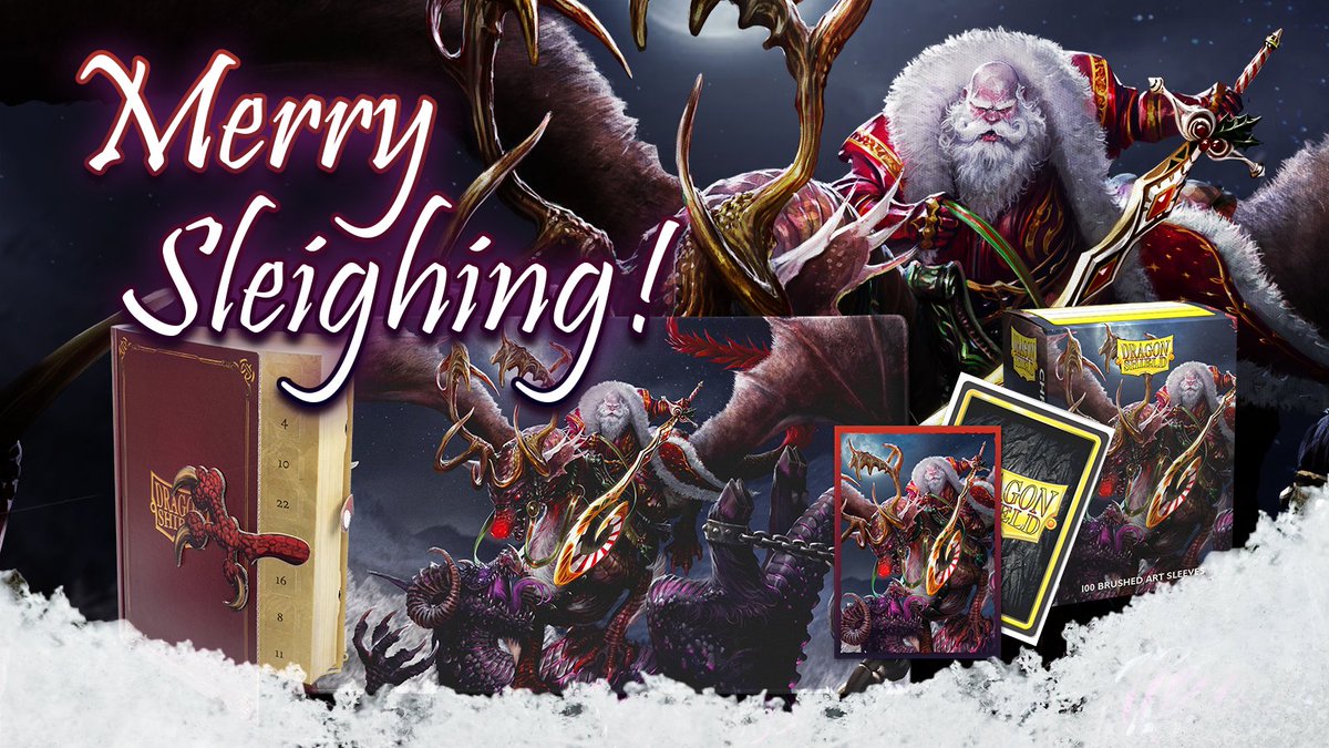 DragonShield_'s tweet image. Christmas cheer and chocolate!

This year's Christmas Dragon Art Sleeves are out along with a matching playmat!

Giveaway: You can win both along with an exclusive and delicious chocolate advent calendar! RT to enter.

Follow/enable DMs so we can contact you if you win.