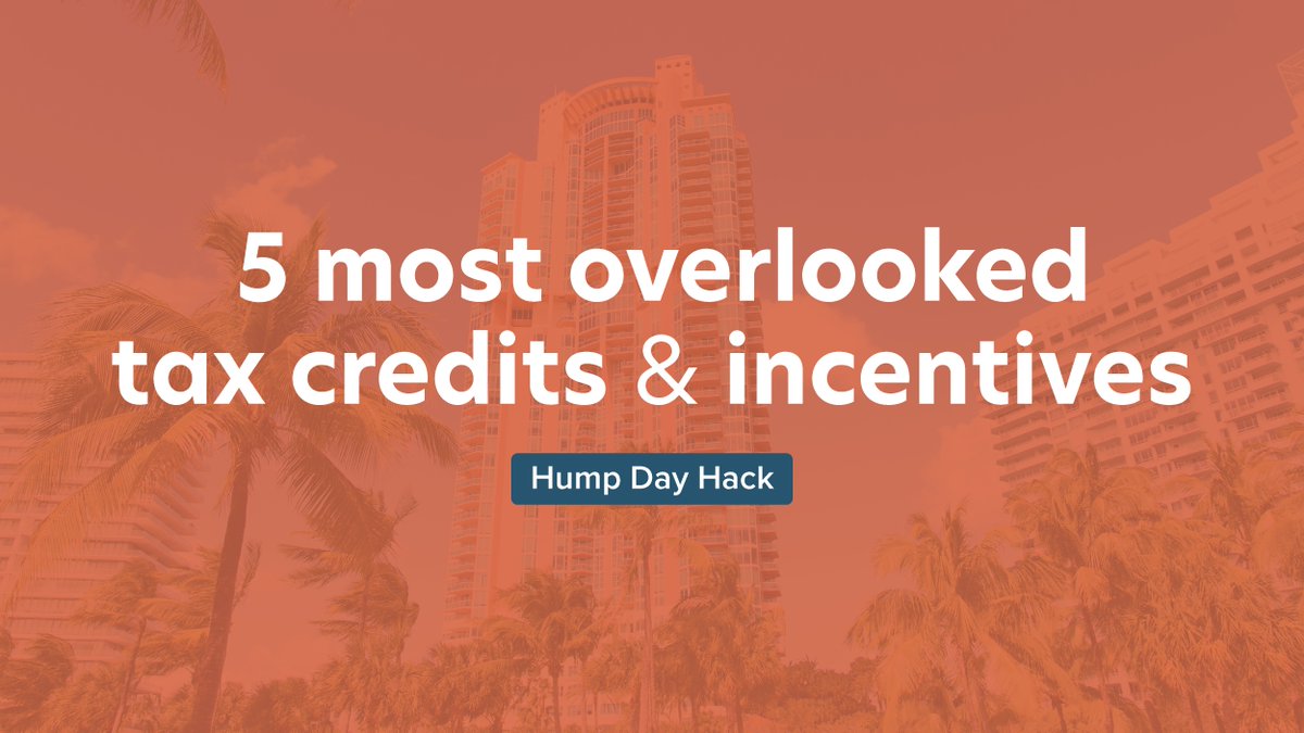 EngineeredTax's tweet photo. The 5 most overlooked tax credits and incentives are up for grabs for free as today's #HumpDayHack. Check it out and make sure you're claiming everything you're eligible for! 🐫 https://t.co/razxGUvQxn
#ReTwit #Business #RealEstate #Investors https://t.co/jkLsVKwhmA
