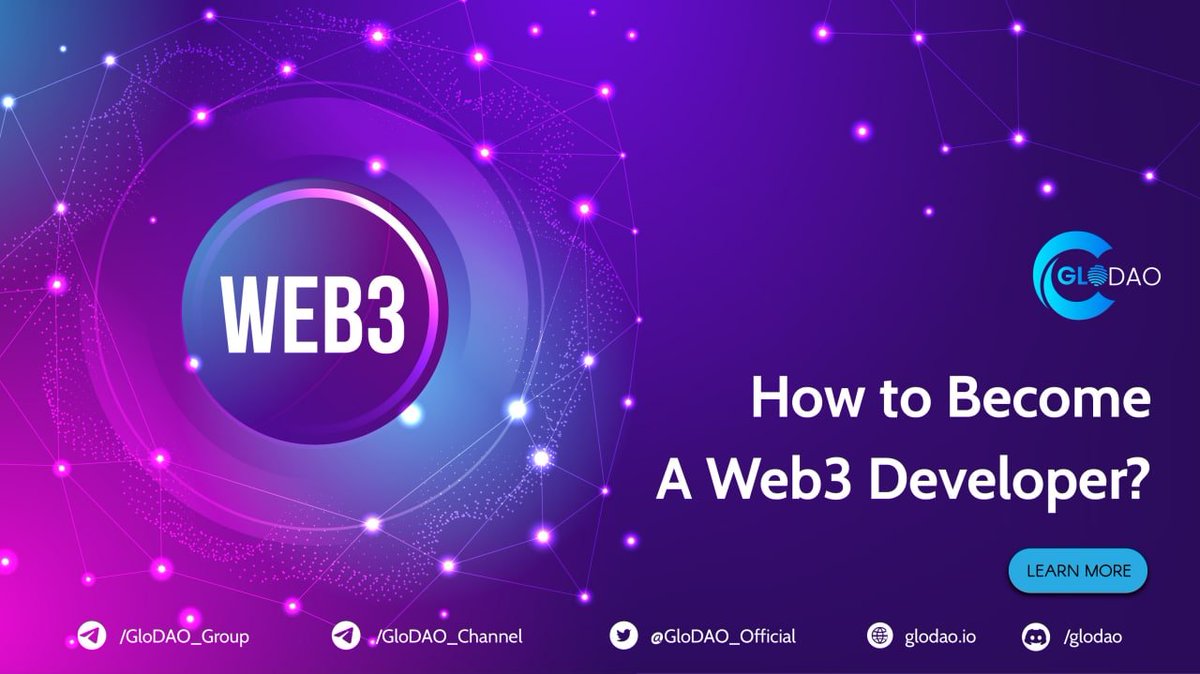 GloDAO_Official's tweet photo. ♨️How to become a Web3 developer?♨️

❇️ For those interested in becoming Web3 developers, a few simple steps would help you land a career in the decentralized web space...

Read details here👉https://t.co/Fgq44SU4jl

#glodao #defi #dao #blockchain https://t.co/b9OT65sCSZ