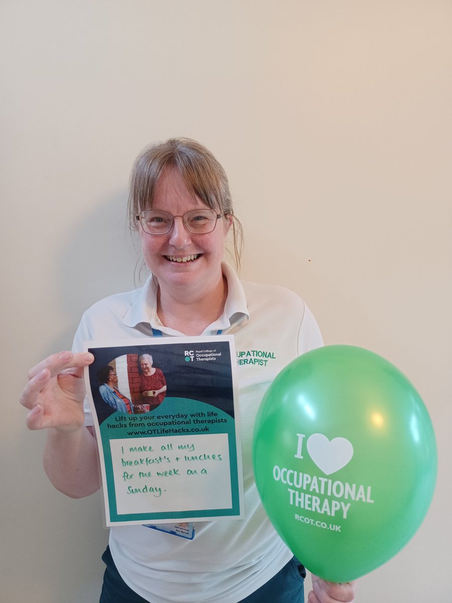 This is me @annbarrettot  Team lead @ESHTIrvineRehab with my #OTLifeHacks celebrating #OTWeek22 
@ESHT_CHIC @theRCOT 
Saves me time and having to think every morning before work.