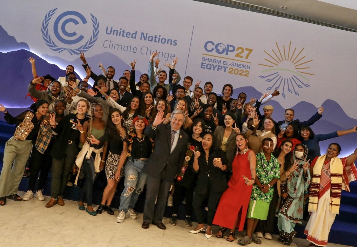 Young people, like the ones I met at #COP27 today, have been relentless in demanding #ClimateAction. 

The world owes them an enormous debt. 

I am grateful for their persistence &amp; courage - and I am proud to stand with them.