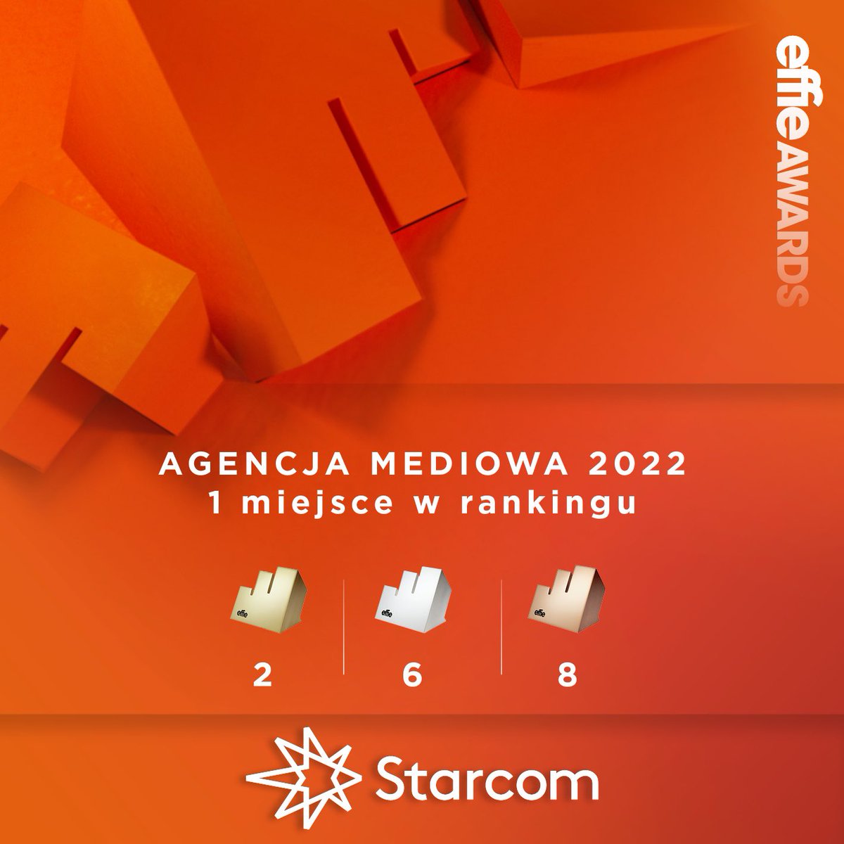 We did it again! Media Agency of The Year EFFIE Awards 2022! #StarcomPolska #effie2022 #PublicisGroupe #PowerOfOne