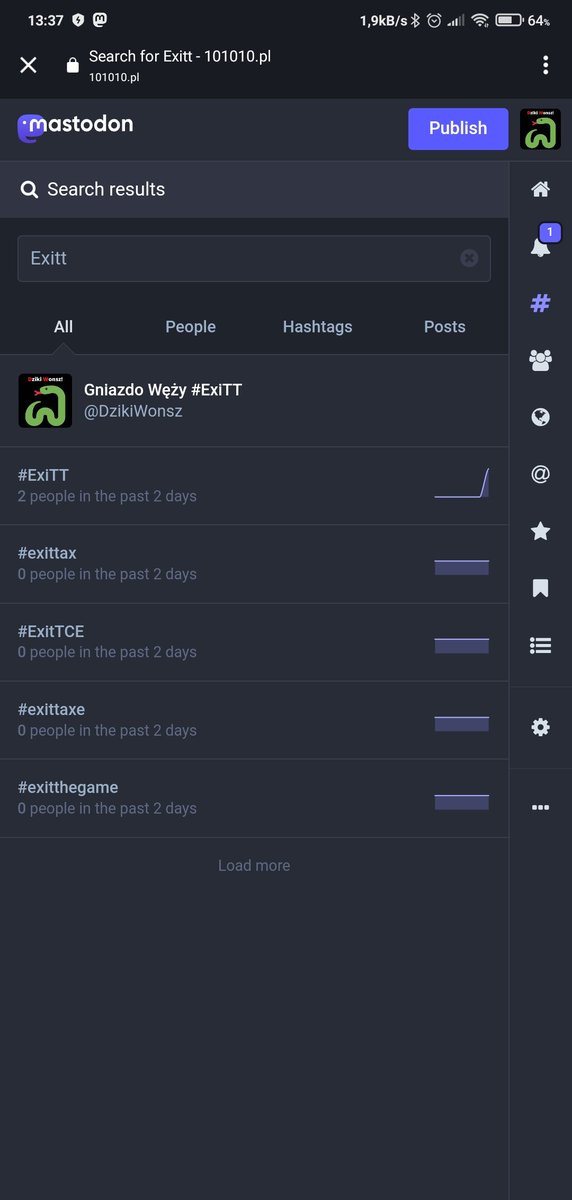 Dziki_Wonsz's tweet photo. Dla wszystkich, którzy myślą o przejściu na #mastodon ale pozostają jeszcze na Twitterze jak ja polecam w profilu na mastodonie dodać sobie #ExiTT przy nazwie, wtedy łatwo można się znaleźć https://t.co/dd3yJ5xTYa