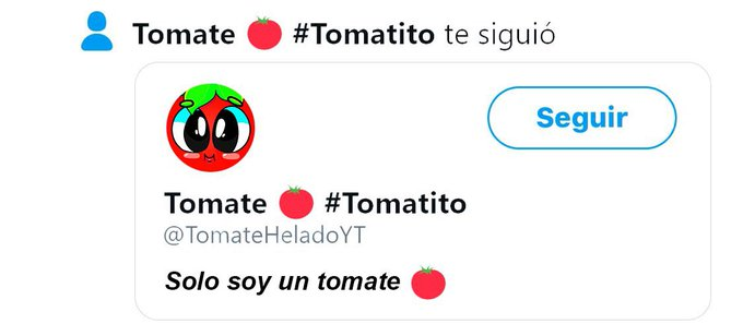 TomateHelado's tweet photo. RT y TE SIGUE un TOMATE🍅 https://t.co/zfEkKhvZ1X