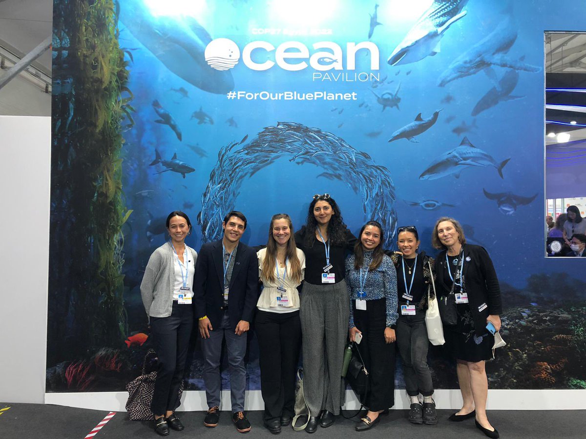 I am honored to be attending #COP27 with an amazing group of #SIO next generation scientists. They are engaging with climate stakeholders and policymakers at the #oceanpavilion in Egypt this week.