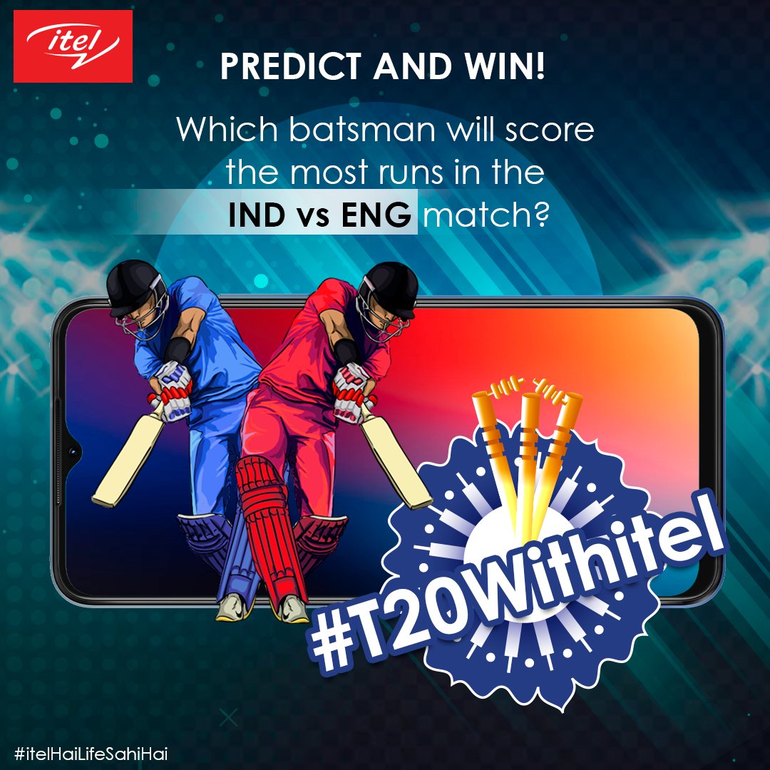 India made it through to the Semifinals &amp; we're inviting you to join the fun with us! 🏏

👉🏻Comment who you think will score the most runs in #INDvsENG tomorrow.
👉🏻 Use #T20Withitel &amp; tag us in the comments!

Winners get some exciting prizes. 🏆

#itelHaiLifeSahiHai #ContestAlert