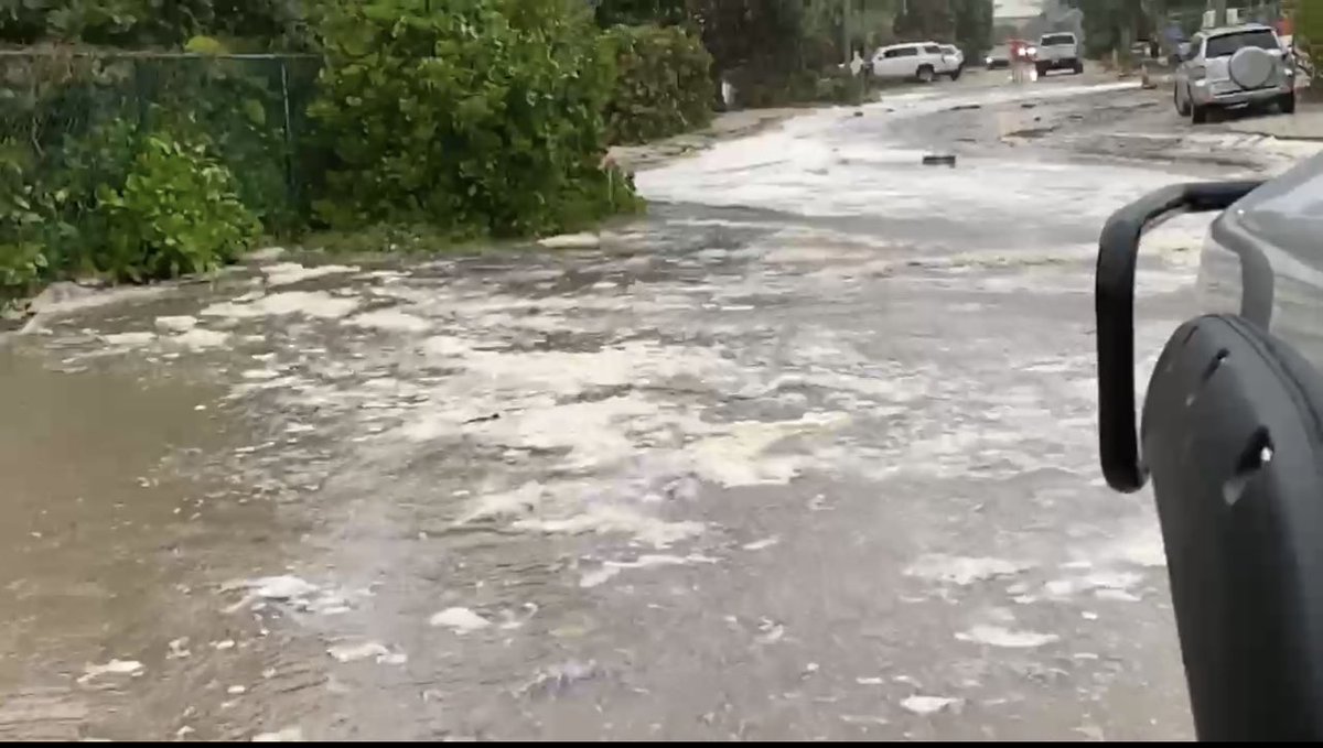 URGENT: Any residents on or driving down MacArther Blvd, please be cautious. There are multiple breaches throughout due to Tropical Storm Nicole.