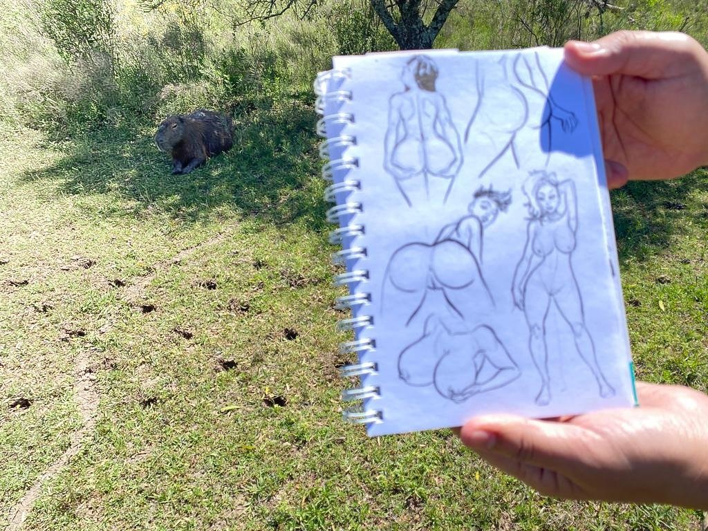 Sorje_Art_'s tweet photo. Doodles and carpinchos/capibaras in the National Park "El Palmar" (Entre Ríos, Argentina).

Pics taken by my girlfriend :D https://t.co/aNkHv2S3XU