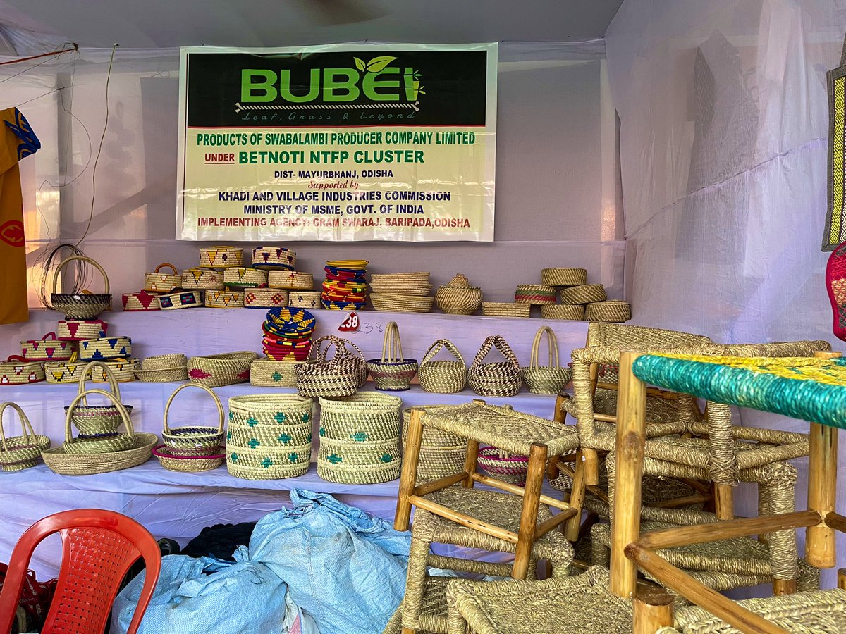 manas_muduli's tweet photo. There is another stall from Mayurbhanj for Sabai Grass products. Please support such crafts of Odisha. #BaliJatra2022 https://t.co/U4FVNpJvWZ
