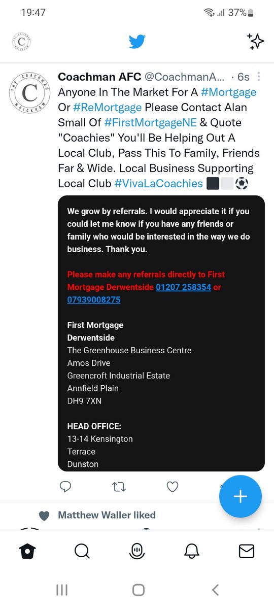 Get In Touch With Alan Small @ #FirstMortgage #Derwentside &amp; Tell Him The "Coachies" Sent You 👇👀

#VivaLaCoachies
#Mortgage #ReMortgage #House #Houses #Housing #Buying #Selling
