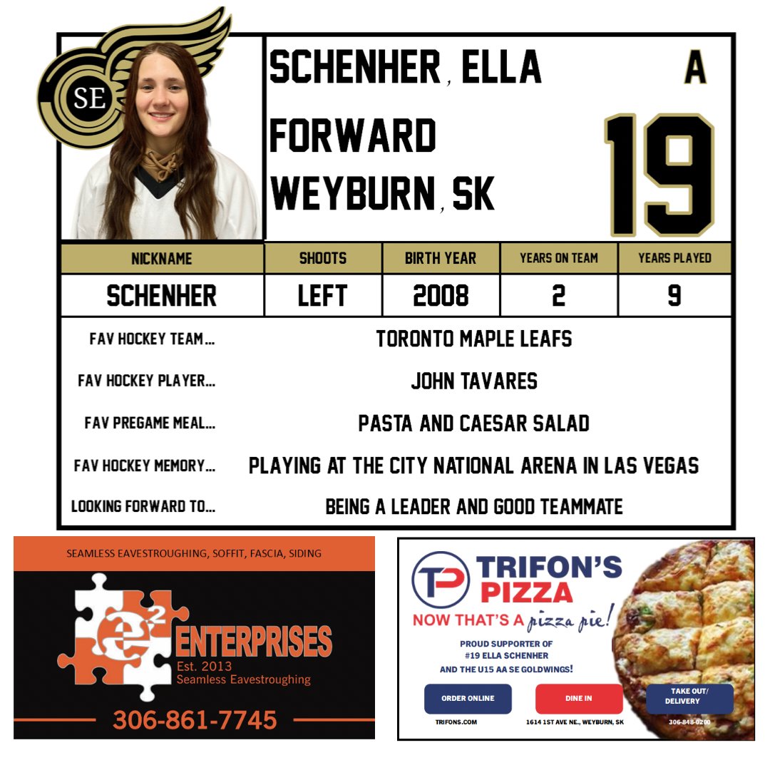 Assistant Captain our #19 Ella Schenher!