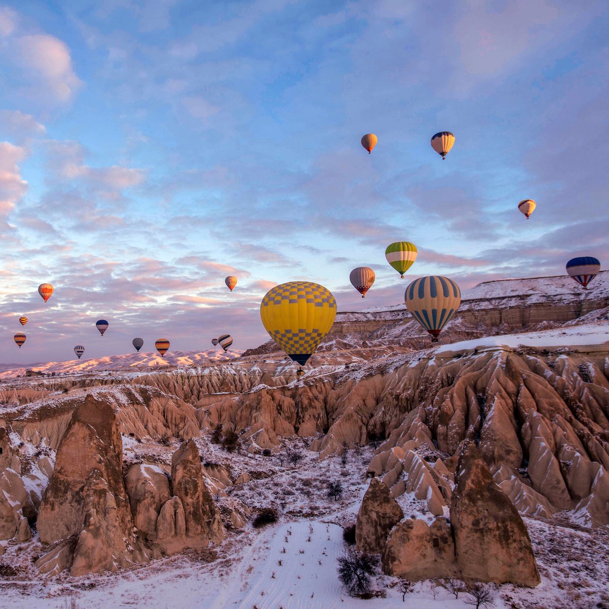 ❄️🤍 Discover the magic of Cappadocia which only intensifies when under a blanket of snow and soft winter light 🤍❄️

For more suggestions and the most beautiful cave hotels bookings at low prices call Pak Travels on 0121 772 0542.

#paktravels #visitturkey #cappadocia #winter