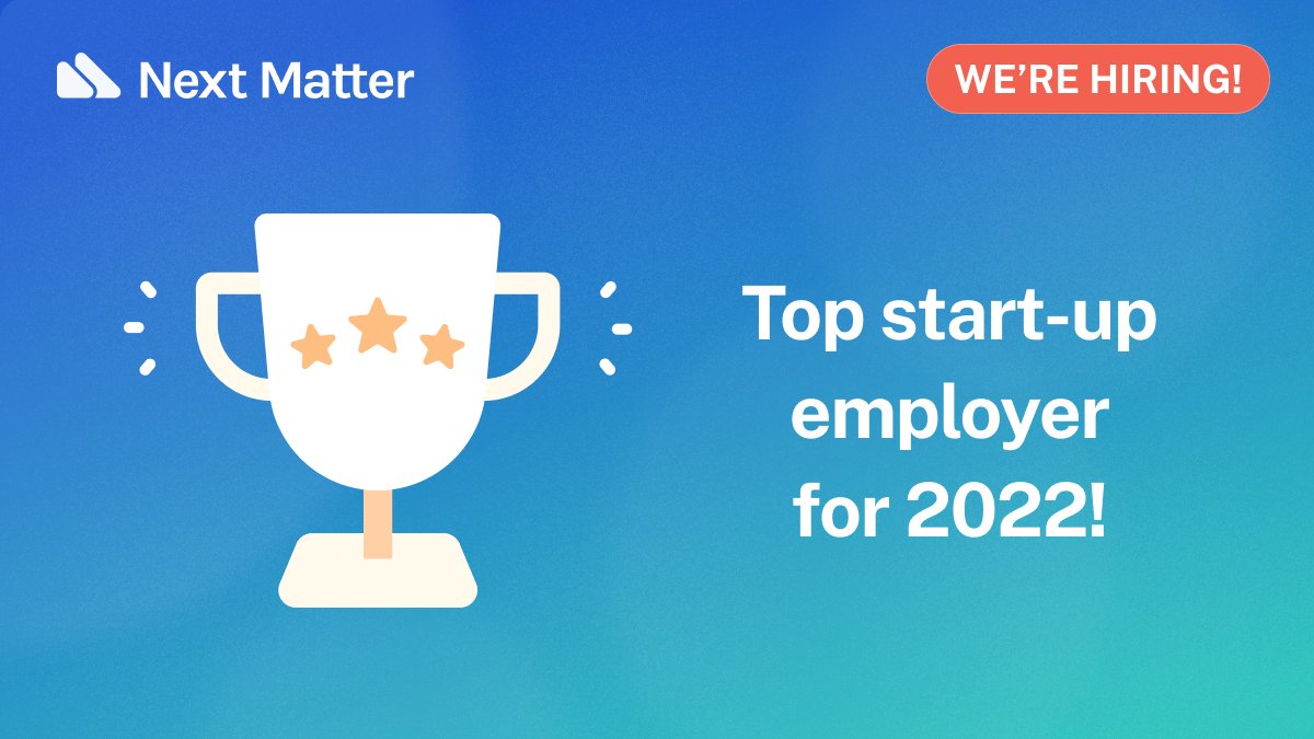 theNextMatter's tweet photo. We’re proud to announce that @BusinessPunkMag has listed us as one of Germany’s top start-up employers for 2022!

The best part? We’re currently looking for new team members.

#hiring #tech #startup #SaaS

You can check out our open positions here: 
https://t.co/wcgk84TGfh https://t.co/qpI9SGTFpH