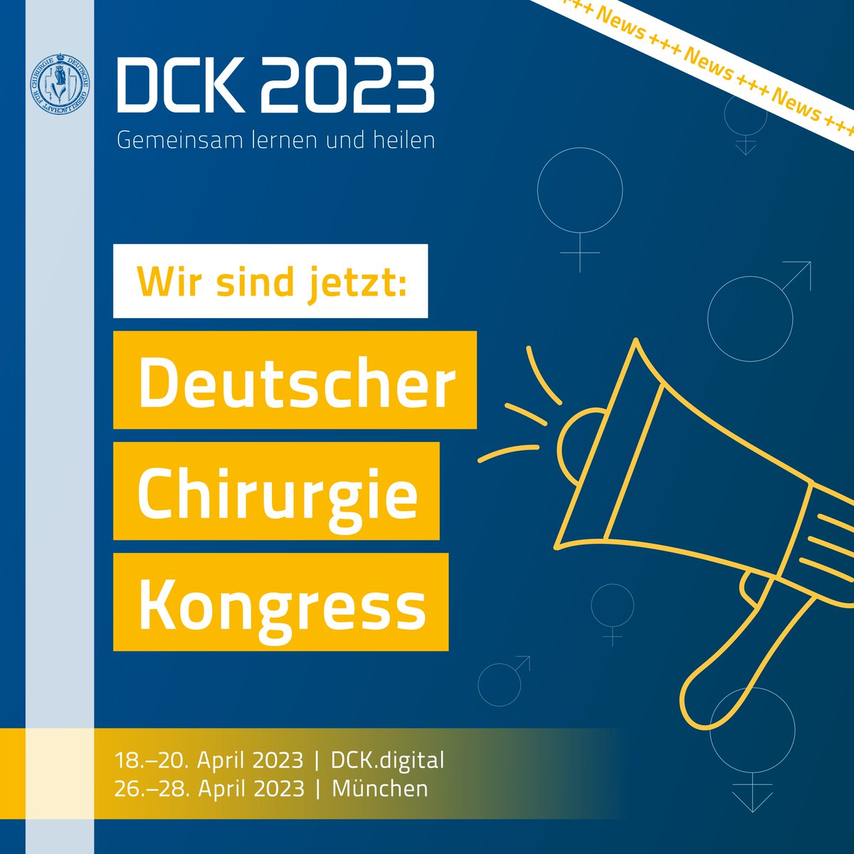 DCKongress's tweet photo. +++ News +++ News +++ News
Wir sind jetzt: Deutscher Chirurgie Kongress
#dck2023 #dckdigital #Chirurgiekongress #chirurgie #surgery #chirurgenkongress #Muenchen https://t.co/BXvdynwlhV
