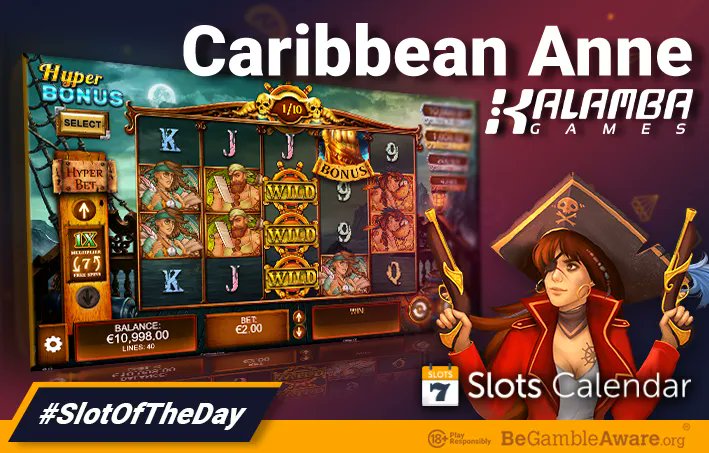Caribbean Anne Minimax by Kalamba Games shows us that girls can go on incredibly dangerous adventures and still win any battle! Join Anne for free at SlotsCalendar and claim 88 No Deposit Free Spins with 1x wagering from 888 Casino!