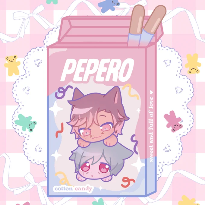 🍬 cotton candy pepero 