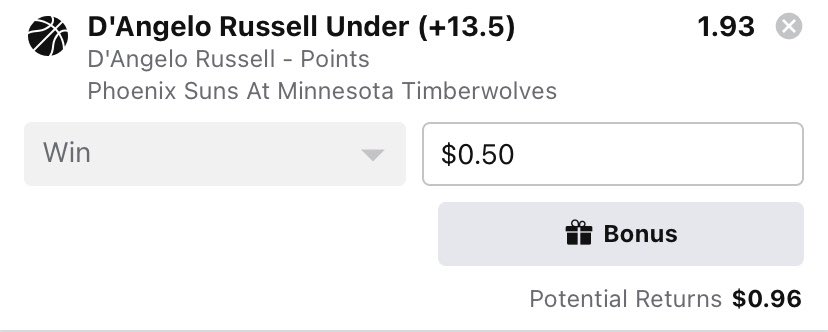 ozprops's tweet image. 0.5U - DLO u13.5 PTS - Coming up against a very good defence and has hit this in 1/7. Might have a little sprinkle on u9.5