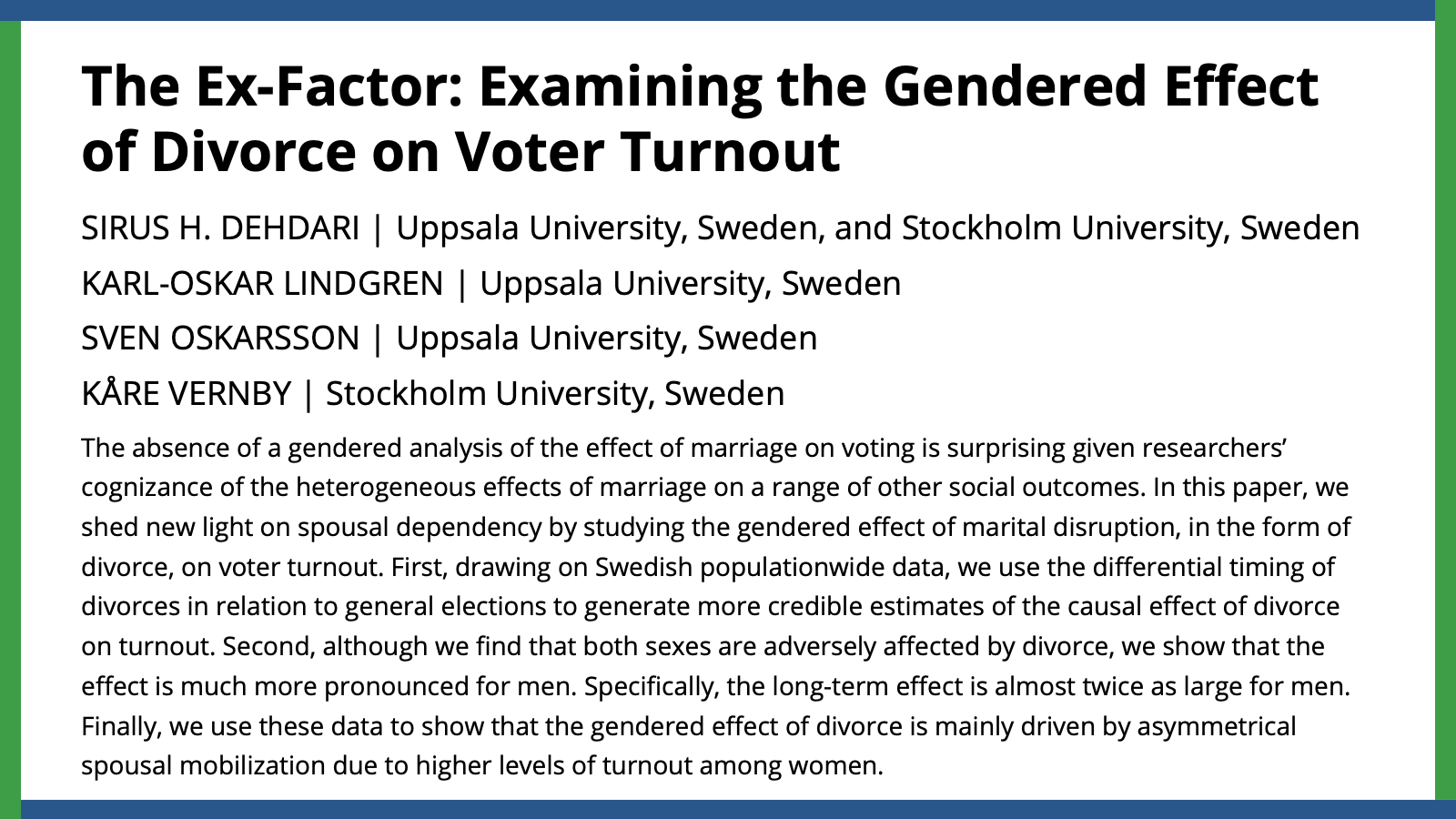 American Political Science Review on Twitter "In this article, sirdeh