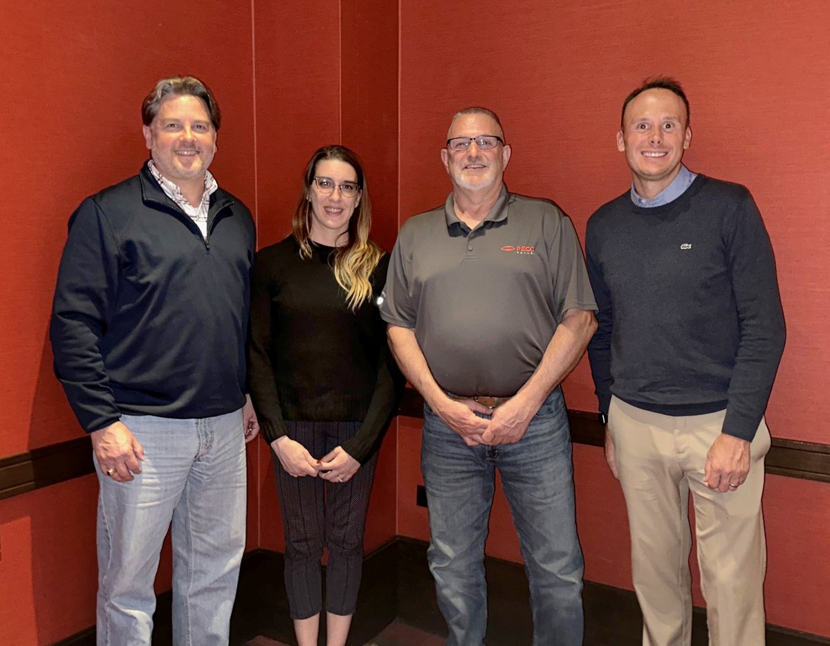 Congratulations to PECO's 2022 SITE Award winners Dave Woodring, Tara Sipler, Todd Dilley, Michael Podell and Arek Golonka (not shown in this photo) for demonstrating PECO's core values: Safety, Integrity, Trust, and Excellence. pecopallet.com/careers/