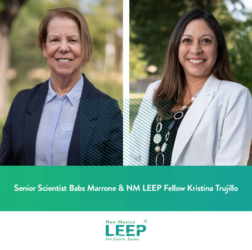 nmleep's tweet photo. Babetta Marrone is a Senior Scientist in the Bioscience Division at @LosAlamosNatLab and PI to LEEP Fellow, Kristina Trujillo. Babs works on projects ranging from cell biology to sustainable manufacturing, biofuels, and bio-based materials development.

#NMLeep #Entrepreneur https://t.co/lg33WX6EBB