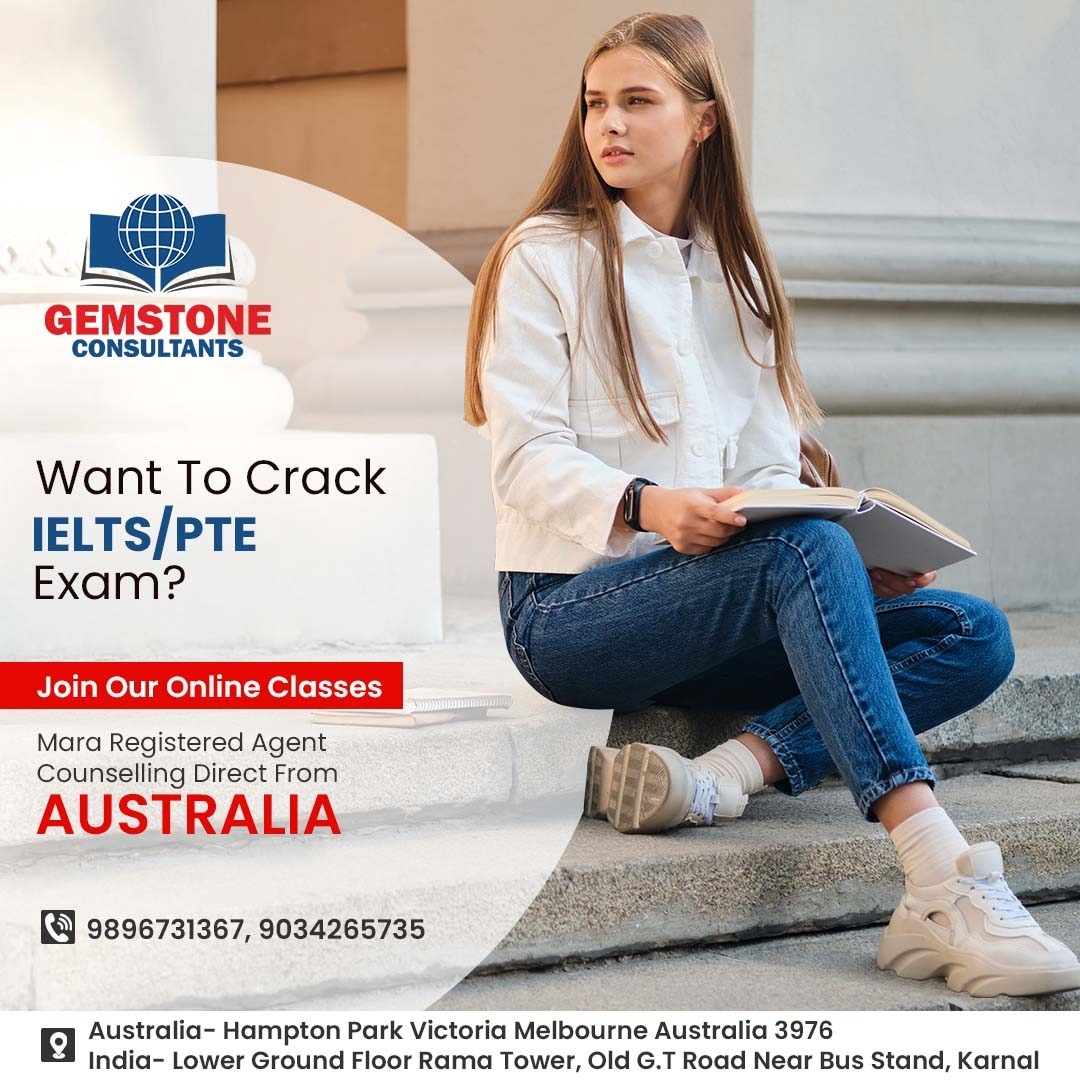 gemstonecons's tweet image. Want to crack IELTS/PTE exam? Join our online classes now. For more details Connect with Gemstone Consultants at 9896731367. #IELTS #studyvisaconsultant
