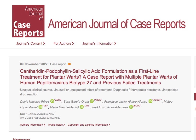 Muy orgulloso de nuestra nueva publicación realizada por uno de nuestros residentes, aportando evidencia en una de las patologías más prevalentes en nuestra clínica. Seguir así para marcar la diferencia <a href="/David/">David Noël</a> Navarro <a href="/garciaoreja/">Sara García Oreja</a>. amjcaserep.com/abstract/index…