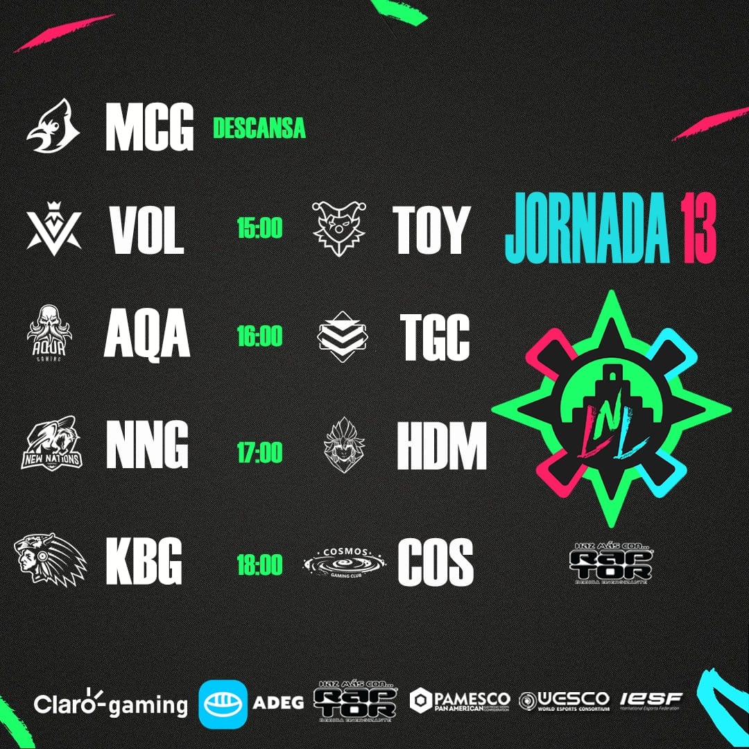 EsportsGuate's tweet photo. #LNL #LNLRaptor 

La Jornada 13 de la Liga Nacional de League of Legends Raptor se juega este sábado a partir de las 15 hrs.

@GaminggAqua buscará acortar la diferencia aprovechando el descanso de @mocinnos

Sigue toda la emoción por el FB Live de @claroguatemala https://t.co/KA3NYxhQZH
