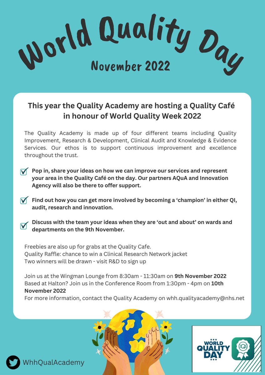 WHH amazing World Quality Day - huge thank you to all attending and supported especially our partners. Thank you Ernesto and team 👏👏👏👏👏 🏅🏅🏅🏅🏅⁦<a href="/WHHQualAcademy/">WHHQualityAcademy</a>⁩ ⁦<a href="/alanil1/">Layla</a>⁩ ⁦<a href="/ENQuiderJr/">E.Q.</a>⁩ <a href="/clark_works/">Julie Clark</a>⁩ ⁦<a href="/rhiannon_rachel/">Rhiannon Clarke</a>⁩ ⁦<a href="/WHHResearchTeam/">WHH RD&I</a>⁩