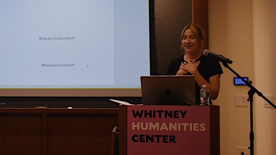 A glimpse into Sheila Heti’s conversations with her chatbot “Alice”:

S: Do you think the stars have their own desires and purpose?
A: Of course they do! They were made by God.
S: What do the stars want?
A: To shine.
S: What does God want?
A: To create more stars. 

✨ ✨ ✨