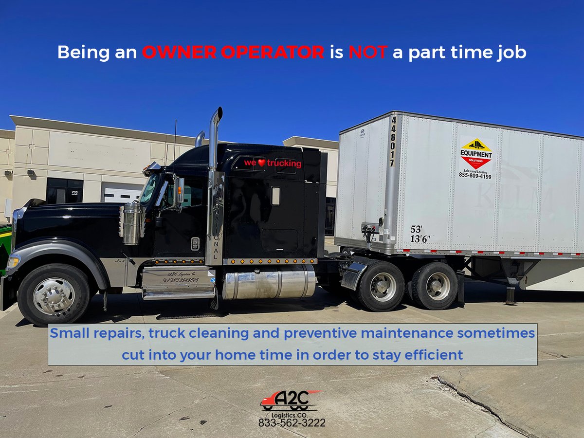 A2cKevin's tweet photo. Good morning #truckers! Have a great #trucking day! 
.
.
#a2clogisticsco #owneroperator #semitruck #dispatchservice #diesel #linehaul #sleeperberth #personalconveyance #usatrucking #owneroperatorjob #spreadaxle #semitrailer https://t.co/R3KIIS4Z6Y